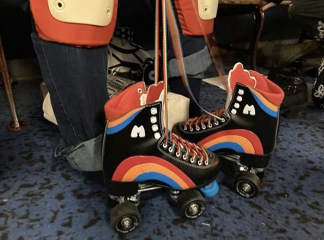 vintage gay men roller skates