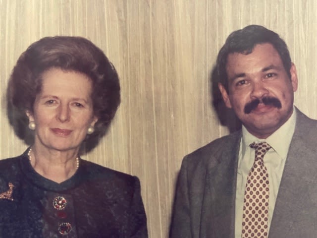 Hunter with Margaret Thatcher