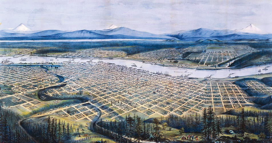 Map 1881 portland birdseye nxfpbz