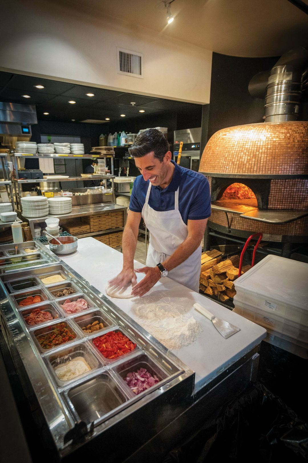 Dan Bavaro making his famous crust.