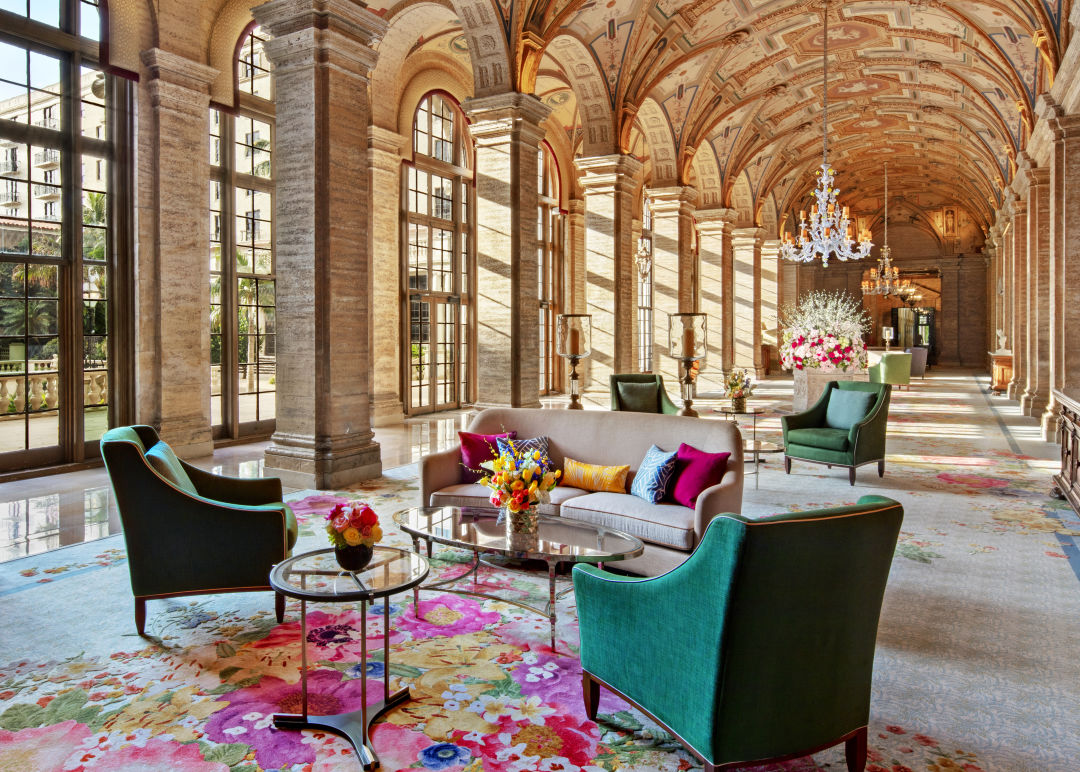 The Breakers' Gilded Age lobby.