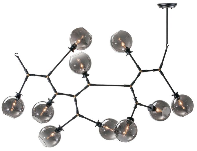 Pcsu 16 gray matter glass chandelier j6fgdv