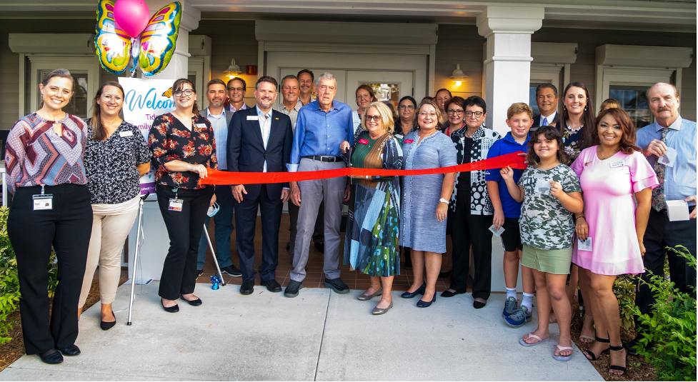 The ribbon-cutting at the Tidewell Family Grief Center in Ellenton.