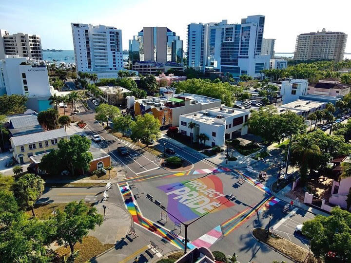 Project Pride SRQ's mural by Joey Salmon