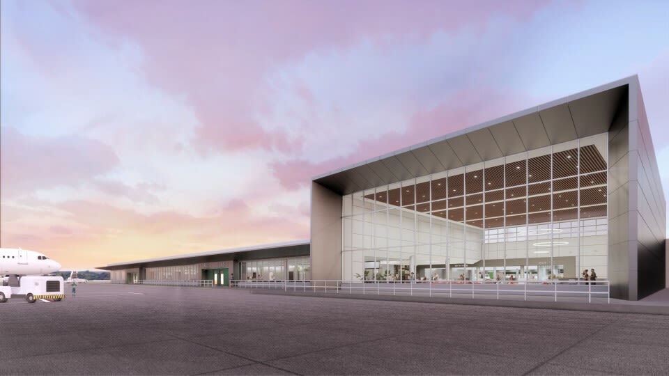 A rendering of SRQ's new terminal.