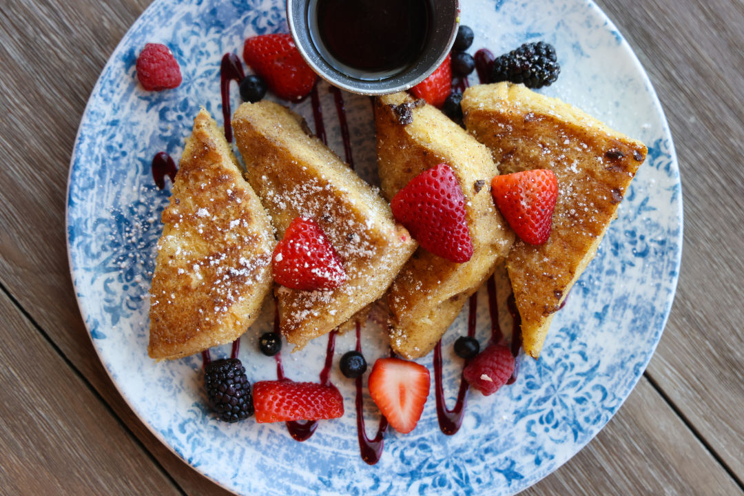 Challah French toast at Georgie's Garden Café.