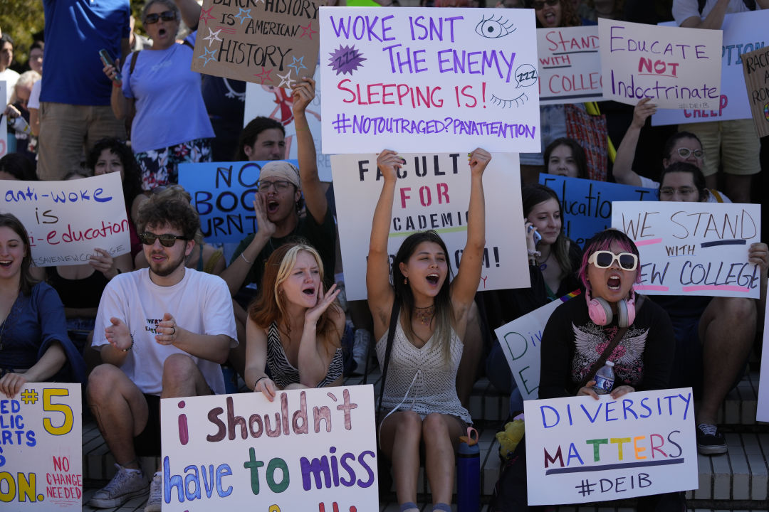 New College students protest major recent changes at the school.