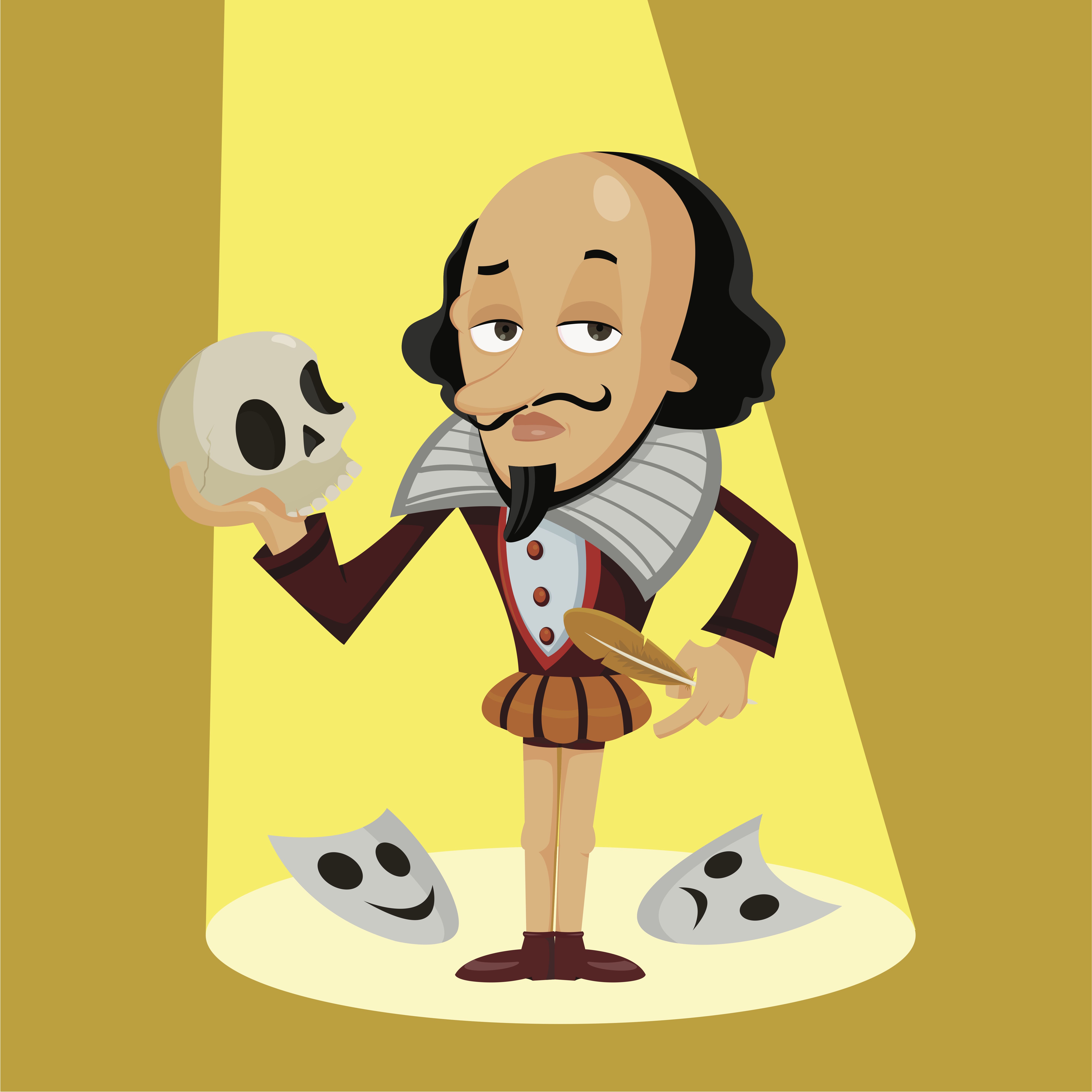 Вильям Шекспир с черепом