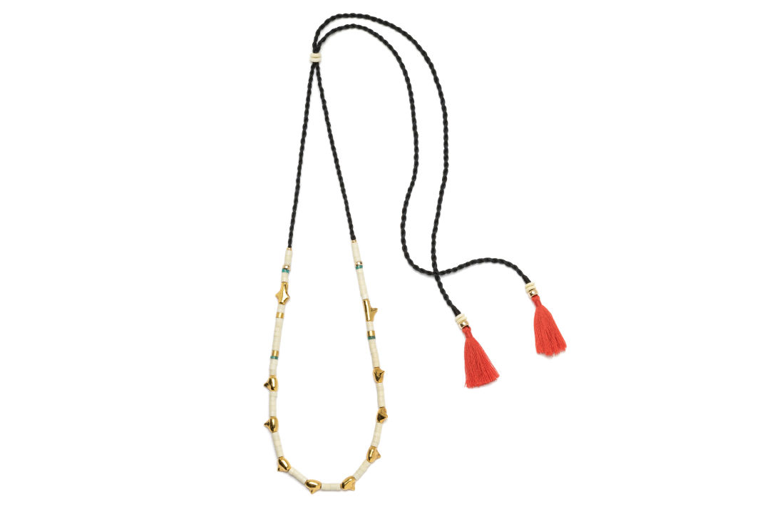 Ss16 n029 simple tooth necklace in bone owhkqe