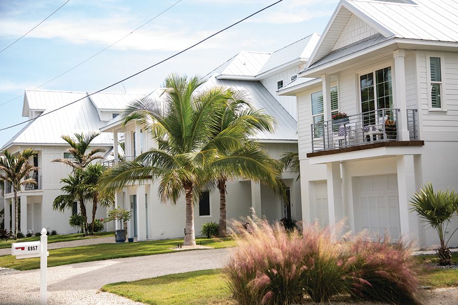 The "Seven Sisters," as locals call these new homes, each sold in the last few years for more than $1 million.