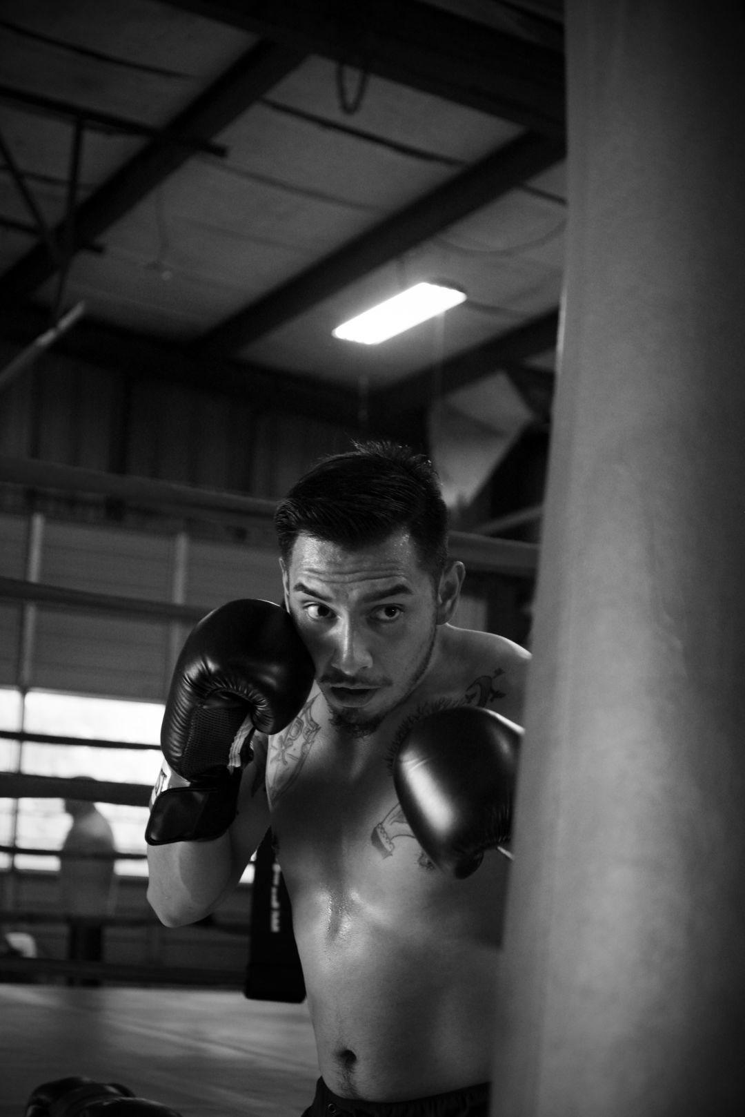 This gym has all the boxing fixings: heavy speedbags, specialty bags, jump ropes, a ring and weightlifting equipment.