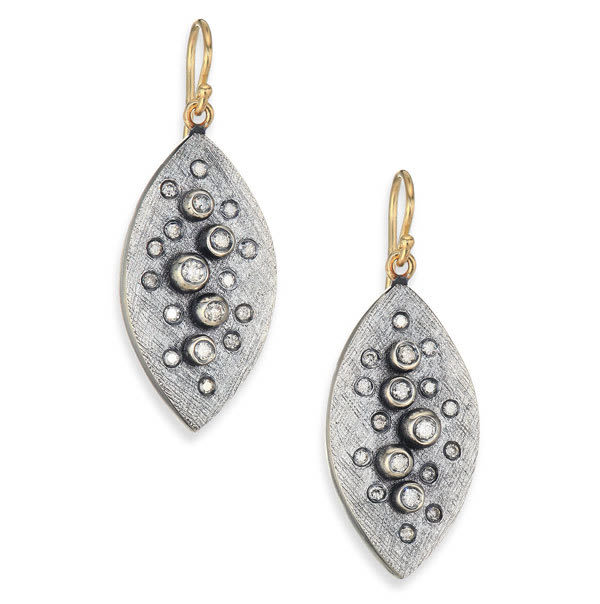 Blog image 1rene escobar silver gold diamond sterling silver leaf drop earrings uasbii