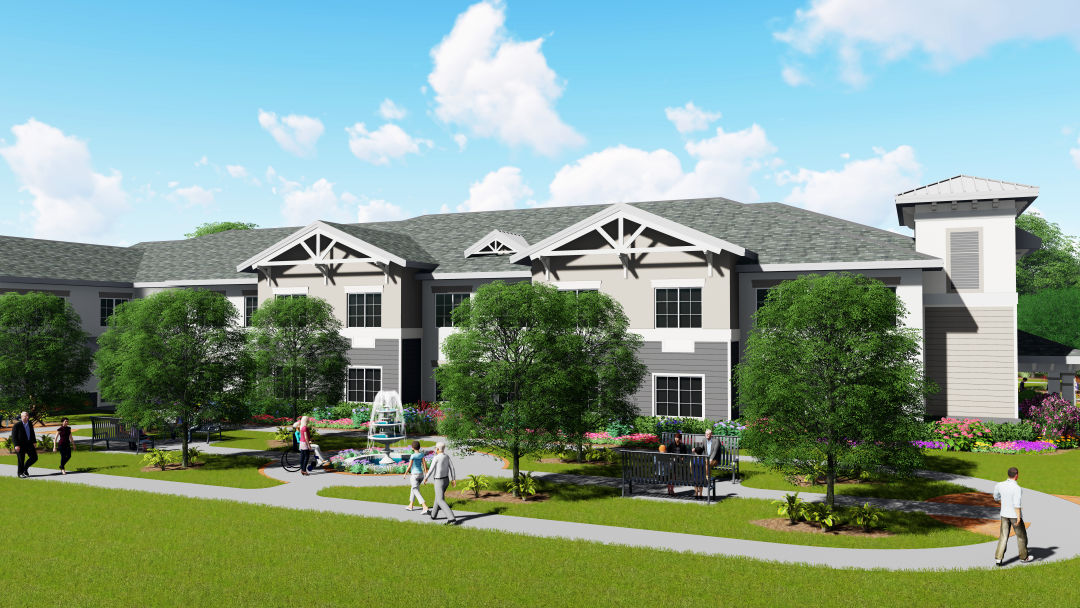 A rendering of the exterior of 81 Oaks.