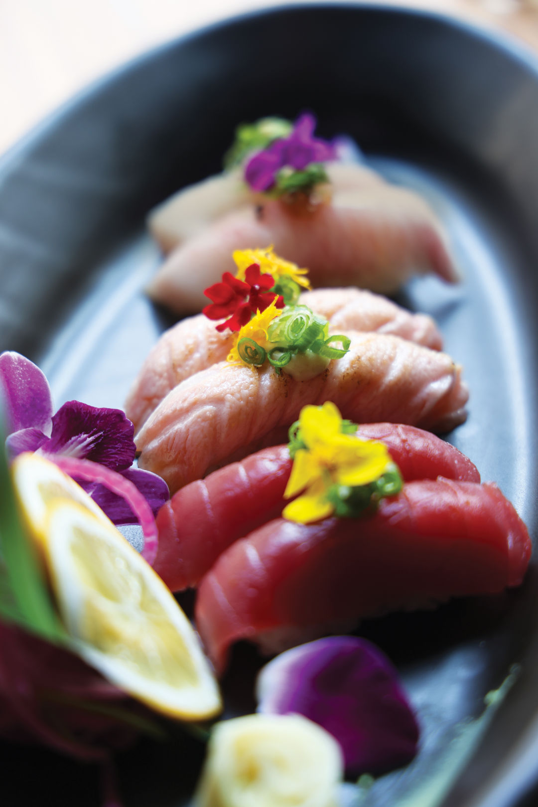 Kojo serves a variety of sushi, as well as other Japanese dishes.