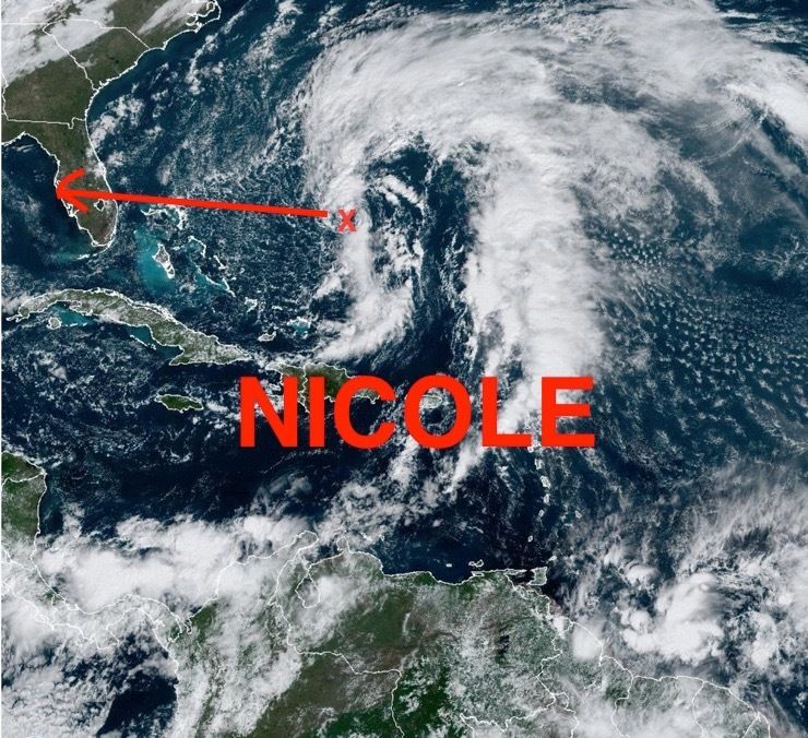 Subtropical Storm Nicole