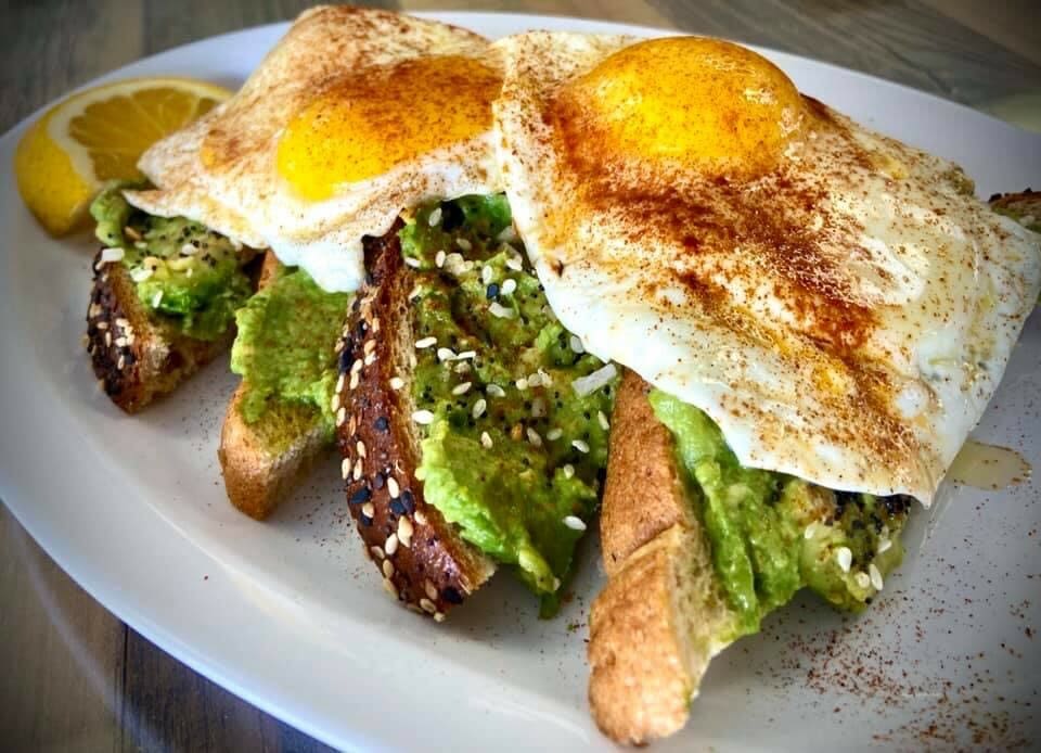 Eggs and avocado toast at Louie's Bistro.