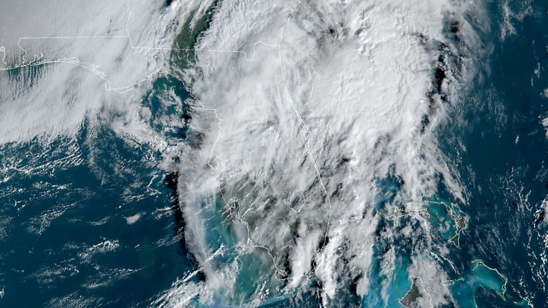 Tropical Storm Eta moves over the Florida peninsula on Thursday morning.