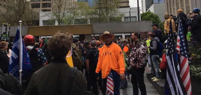 Trump supporters westlake park may day ytht6g