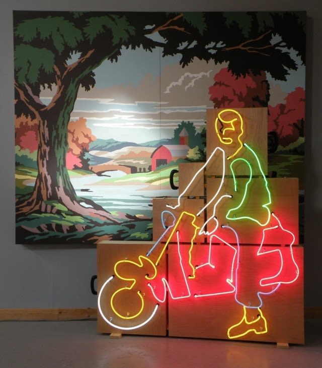 America the beautiful 2008 neon wood paint 91x85x26 898x1024 ujhy3o f2uqqf