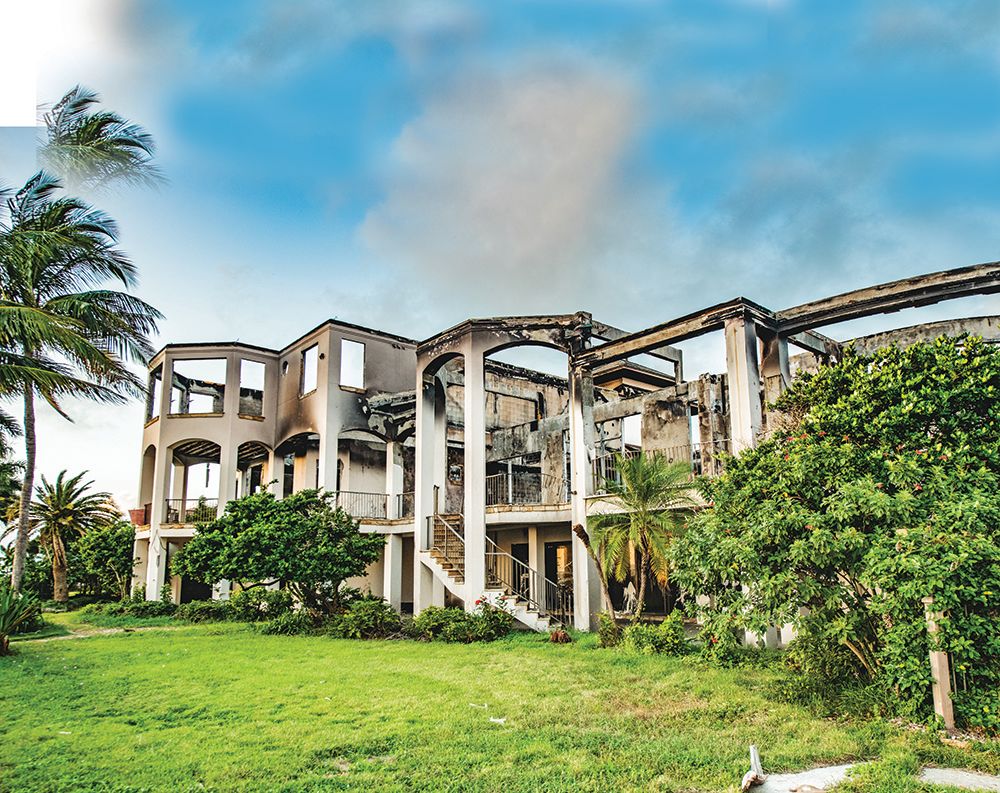 The ruins of the Githlers' Siesta Key mansion