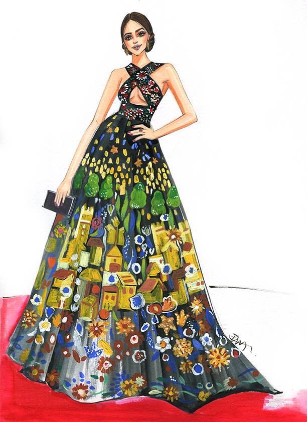 Red Carpet Looks- Even Better with Chic Sketch - Manhattan Digest