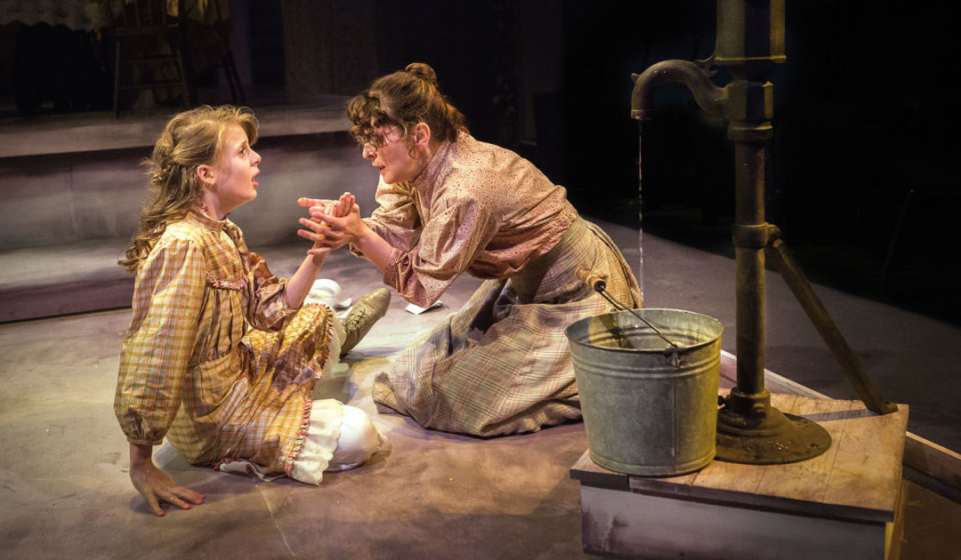 0416 artists rep the miracle worker agatha olson as helen keller with val landrum as anne sullivan photo by owen carey bvxu3x