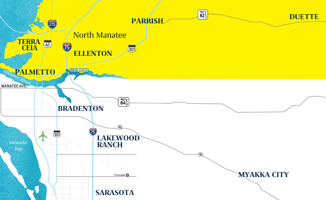 North Manatee County map