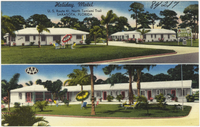 Holiday motel  north trail  sarasota pm93hh