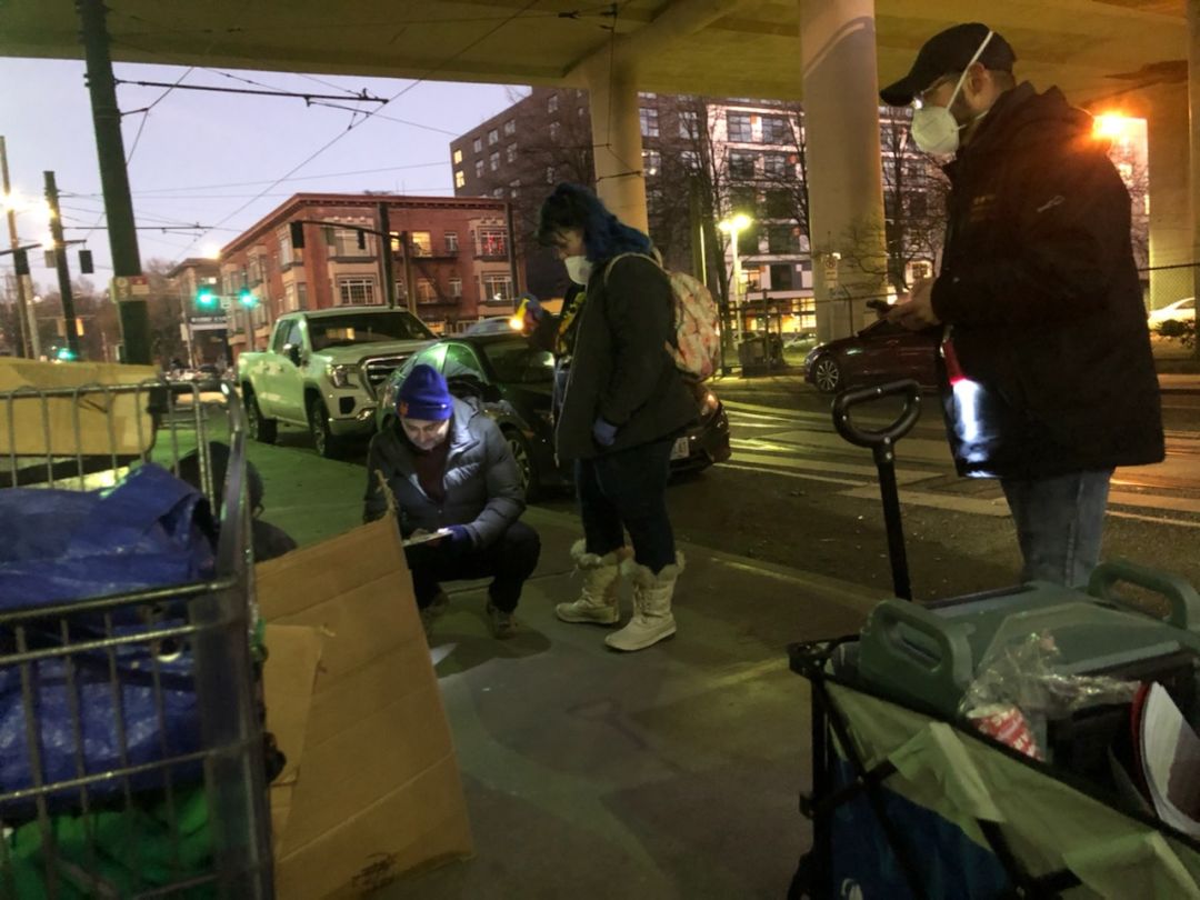 Portland Volunteers Conduct PointinTime Count of Homeless Population