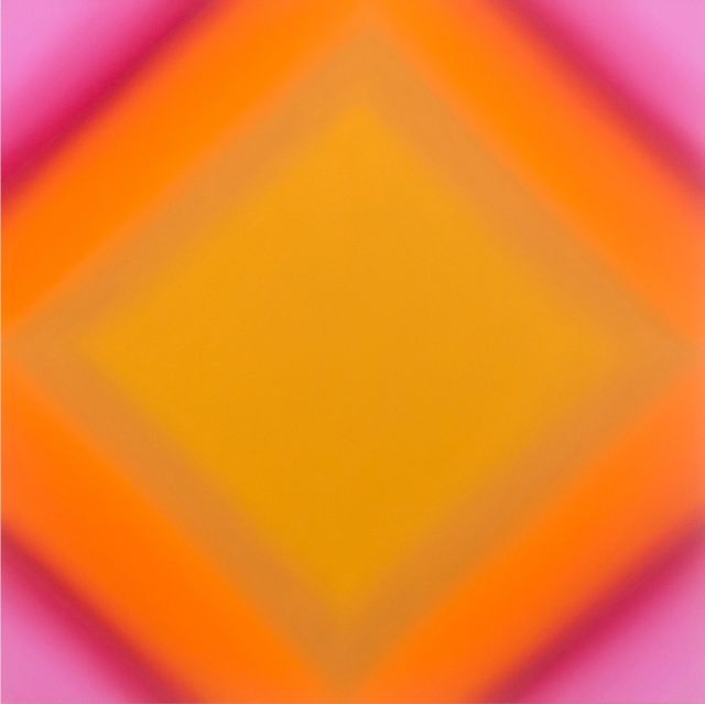 Matter of light 2 s4848 red green magenta ochre matter of light series 2016 oil on canvas custom beveled stretcher 48 x 48 x 3 inches copy megjej