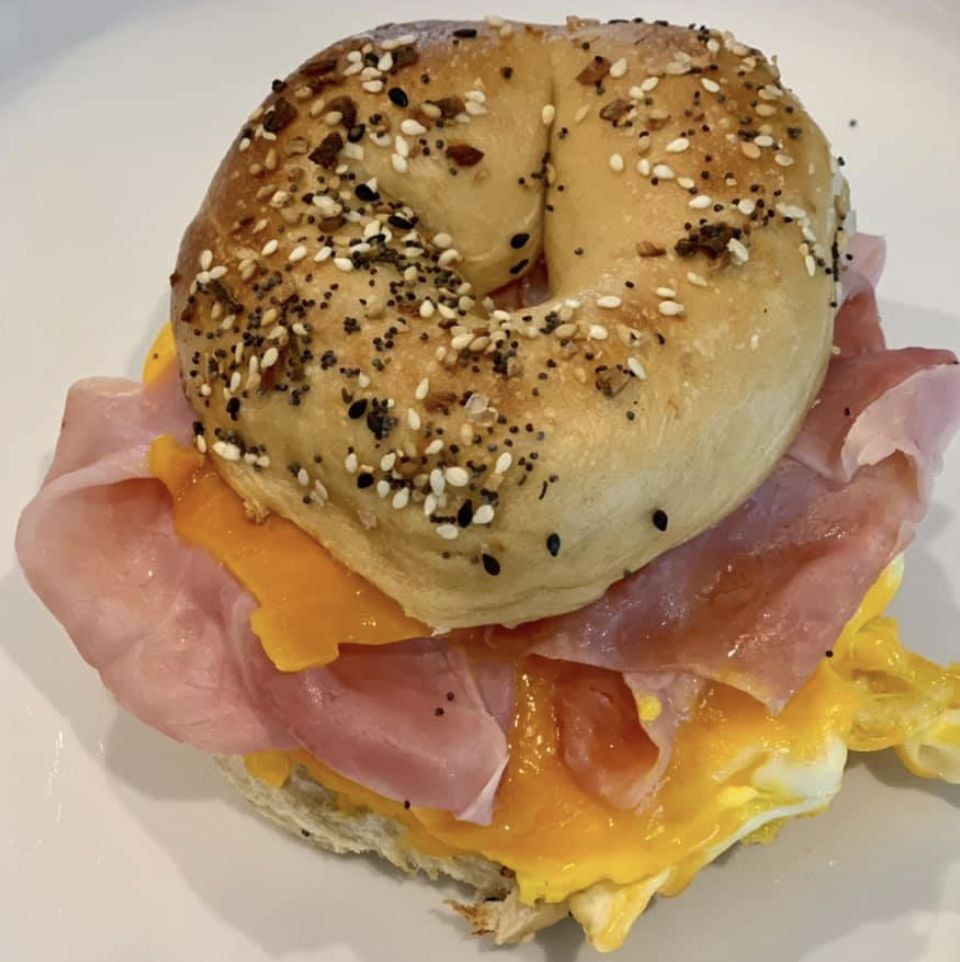 Bagel sandwich.