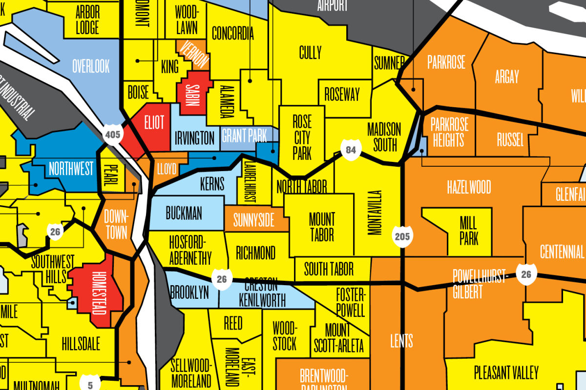 Downtown Map Of Portland Oregon Neighborhoods