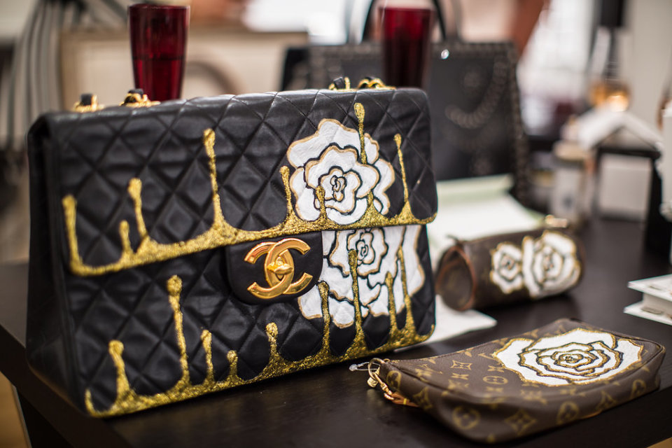 A River Oaks Painting Party Transforms Luxury Bags Into Works Of