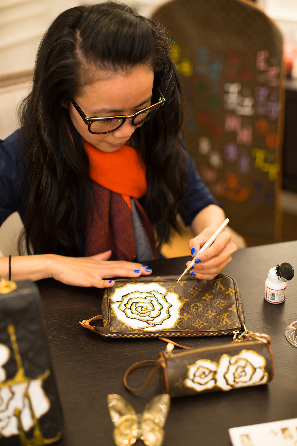 A River Oaks Painting Party Transforms Luxury Bags Into Works of Art