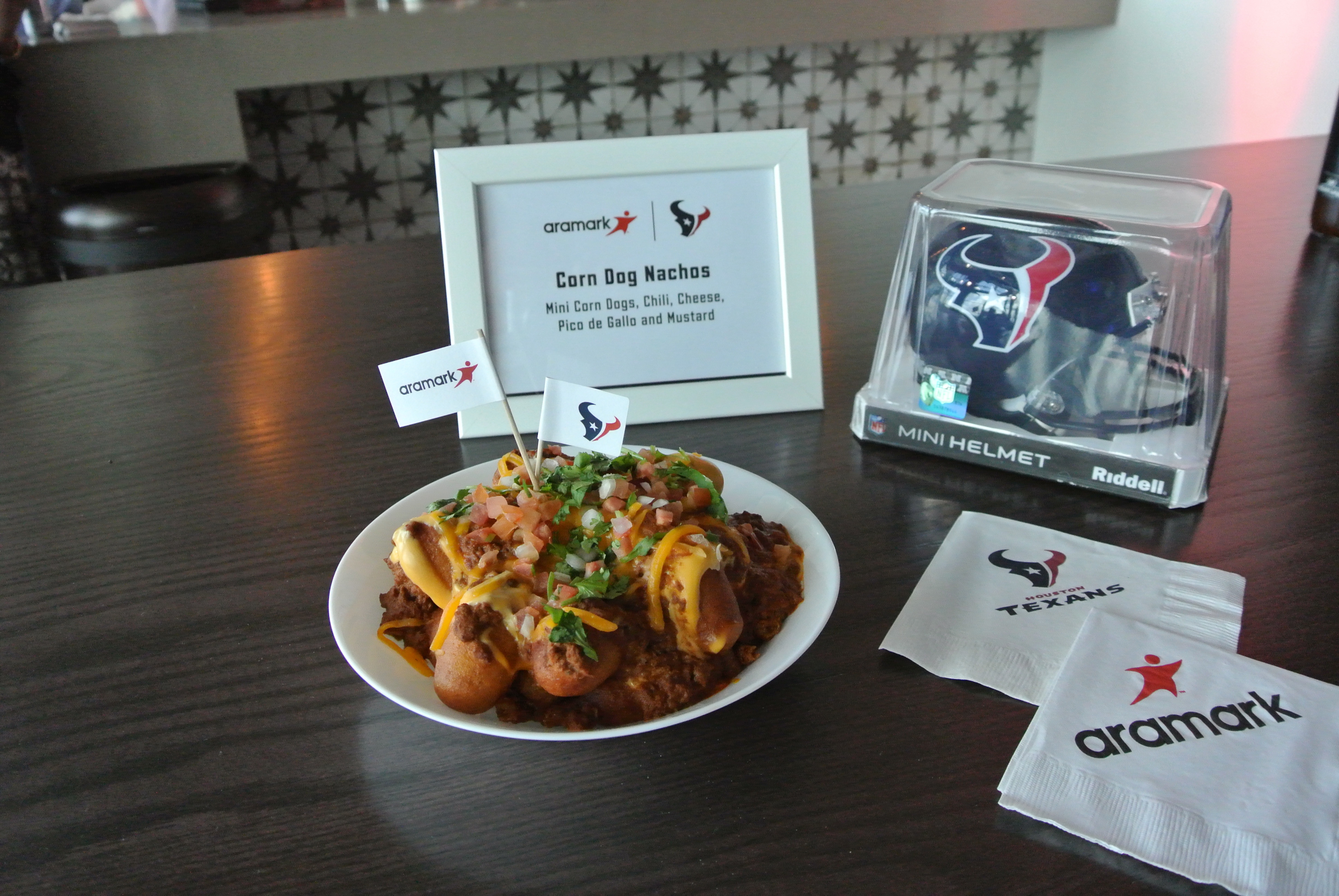 Tater Tot Casserole and More Goodies Inside a Texans Luxury Suite