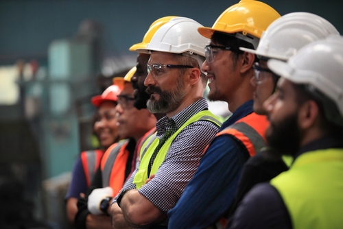 Project team reviewing an automation programme - photo to be added