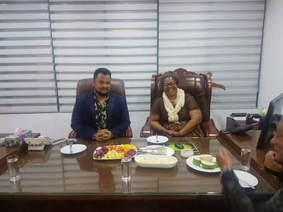 With the Ambassador of Zambia
