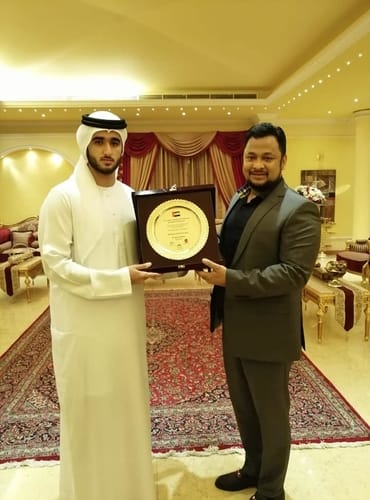 with Prince of UAE His Highness Abdullah Al Maktoum