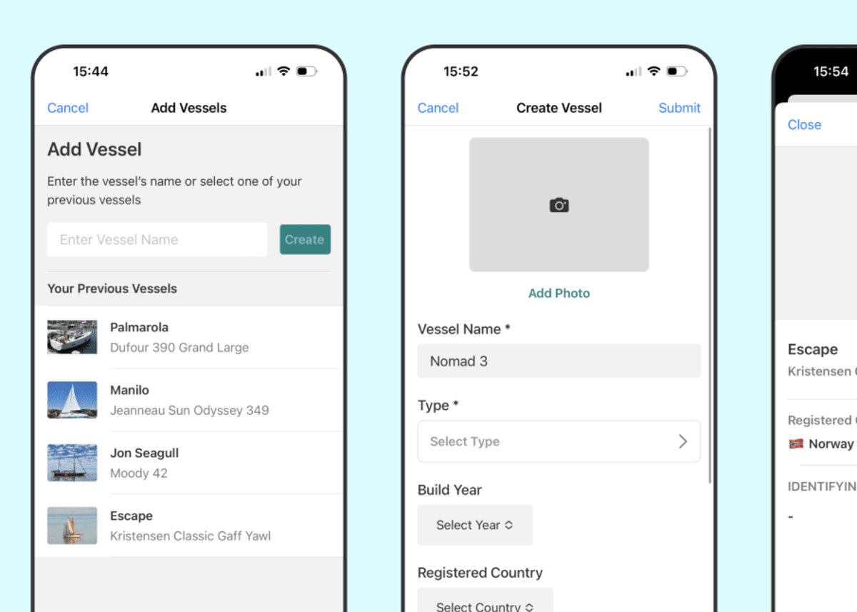 Adding Vessels to your Voyages