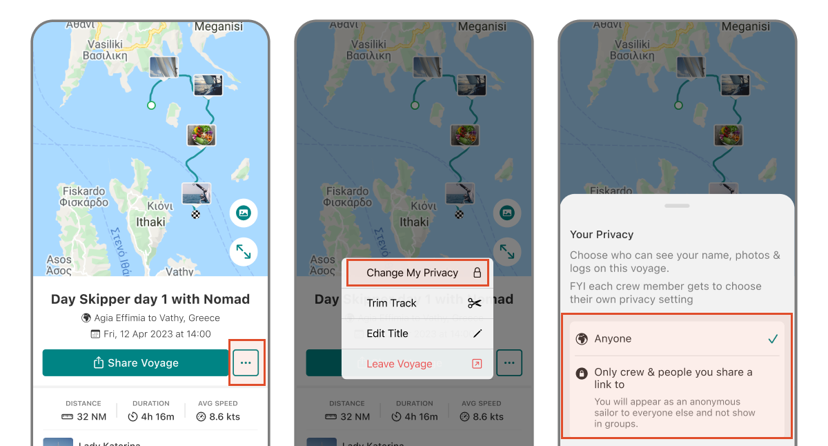 Update your voyage privacy