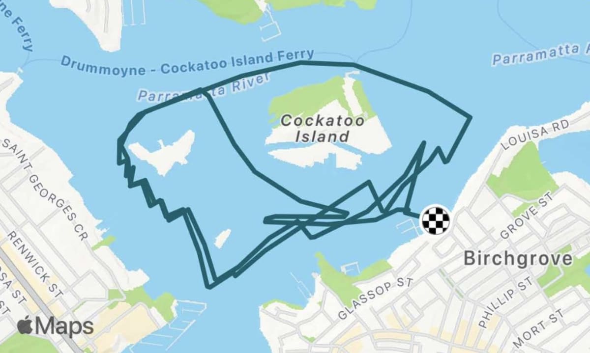Sailboat racing GPS track tacking and jibing routes