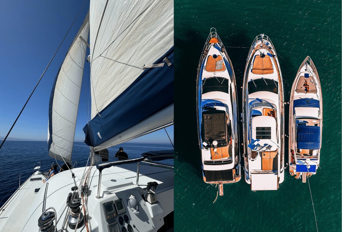 Yacht comfort amenities vs sailboat basic comfort.