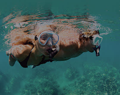 couple snorkeling