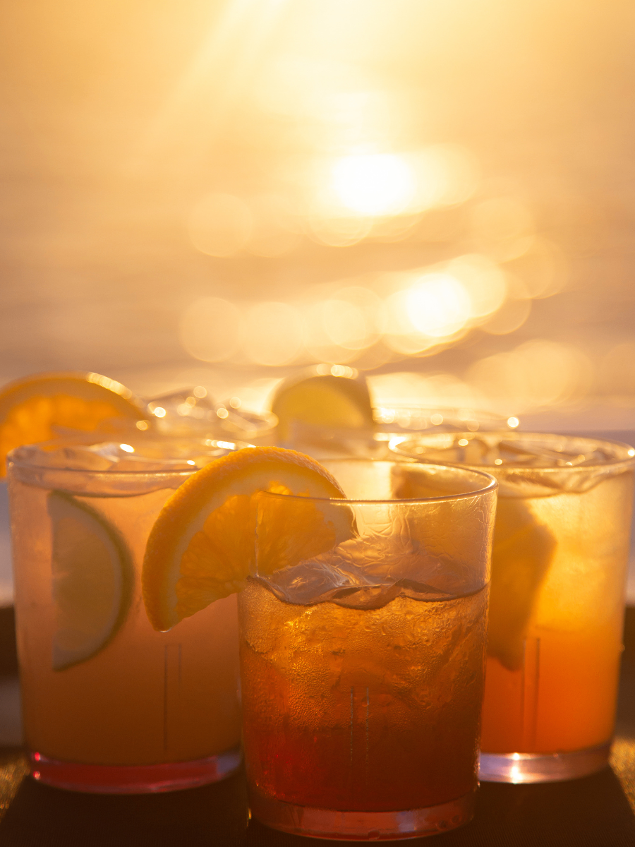 cocktails at sunset, maui