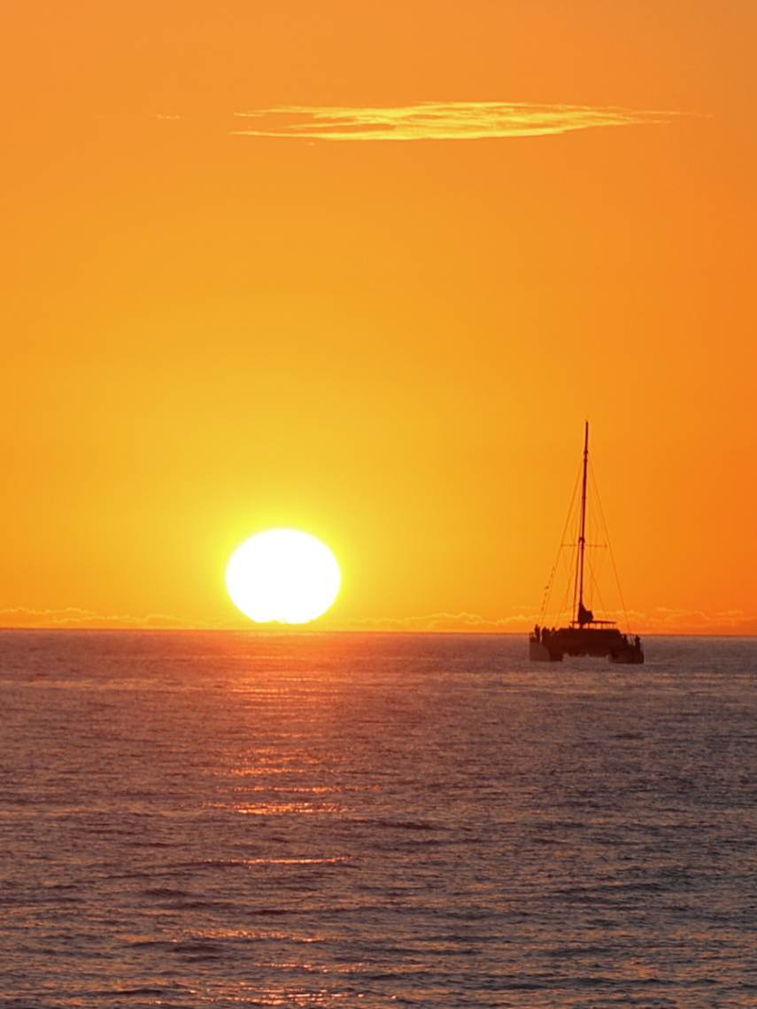 sunset on the ocean, maui