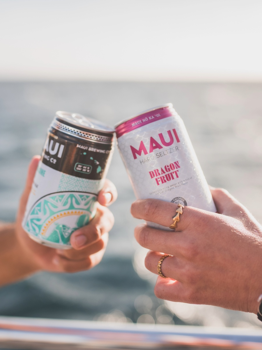 drinking on a boat maui
