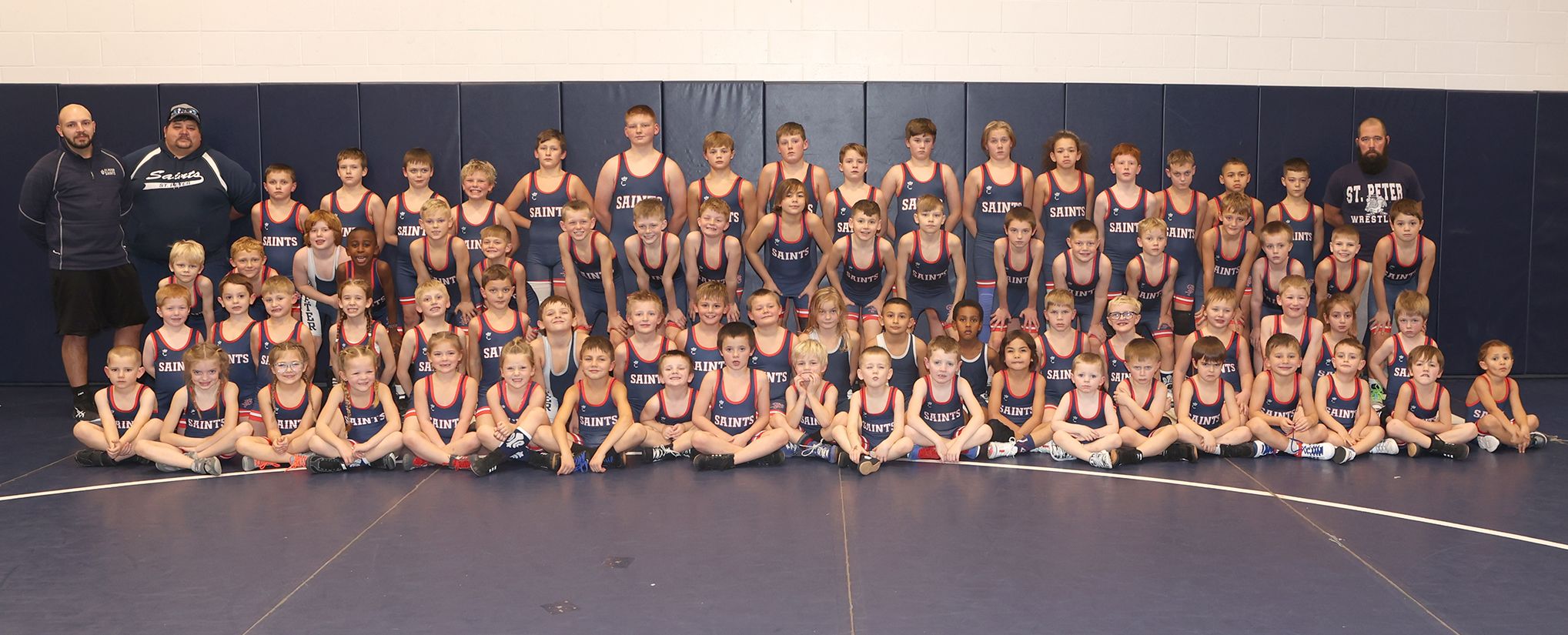 Saint Peter Youth Wrestling Team Photo 2022-2023 Season