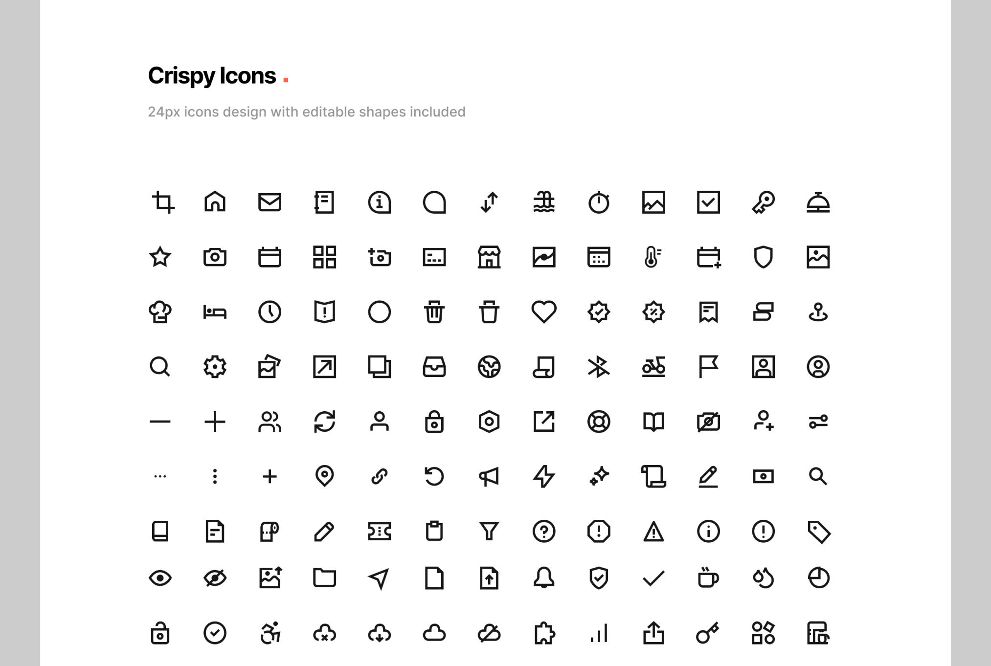Crispy icons