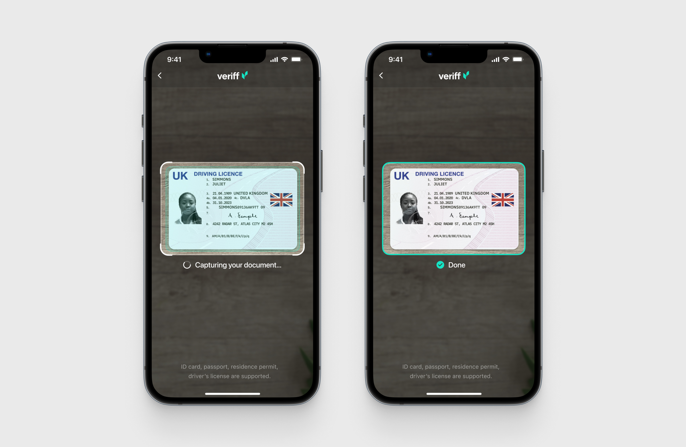 Automatically deteching the document type and capturing the image.
