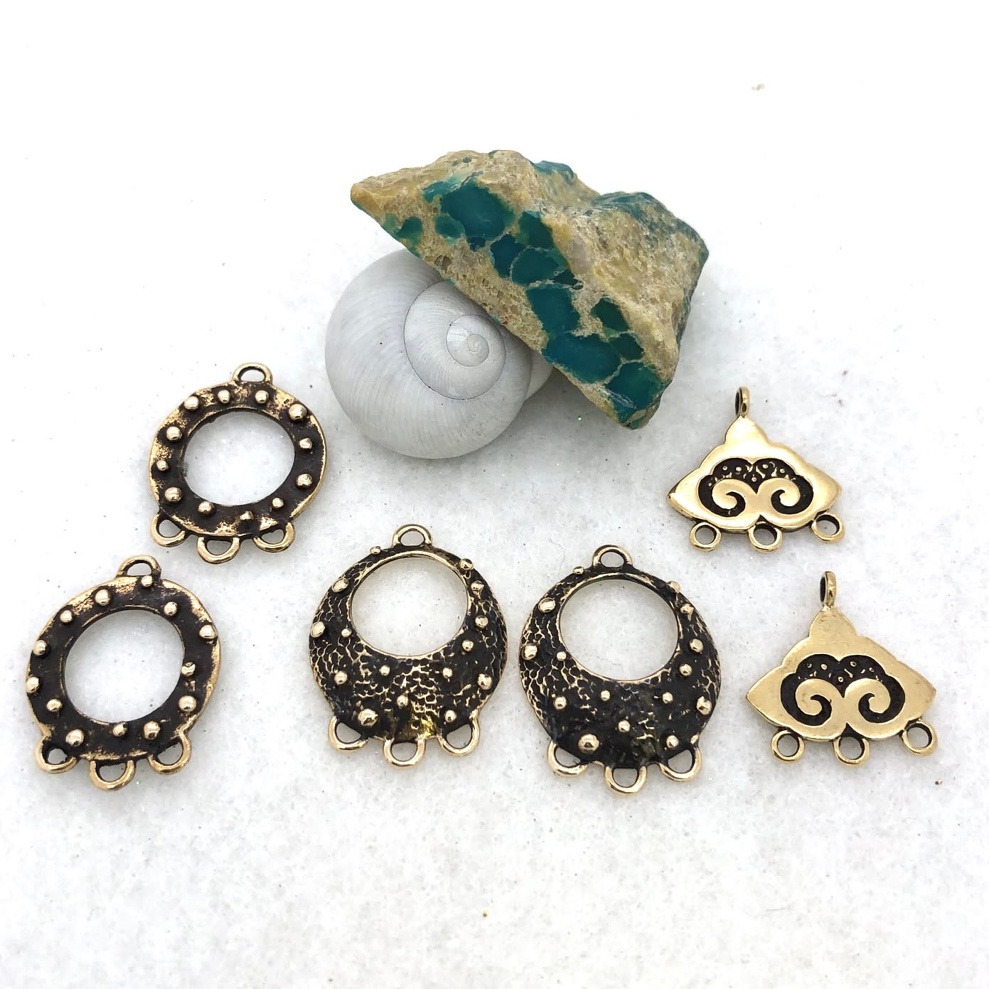 Sale Pack 2, Bronze Earring Findings Saki Silver